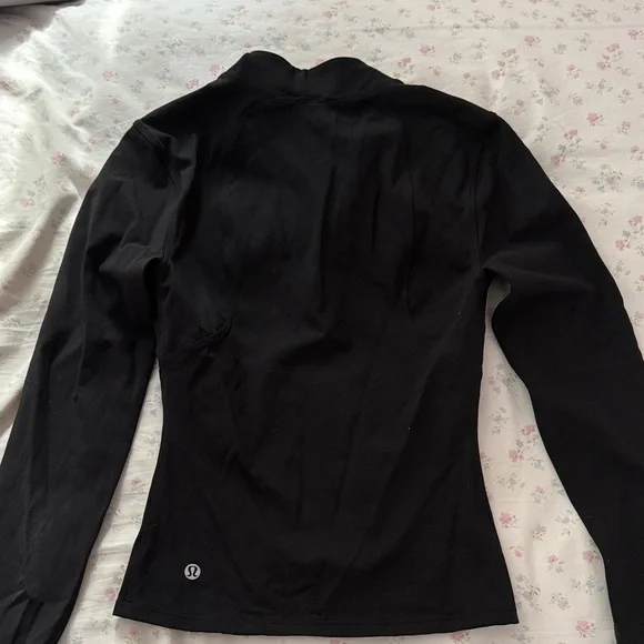 lululemon athletica black its rulu quarter zip size 4 - Picture 2 of 2